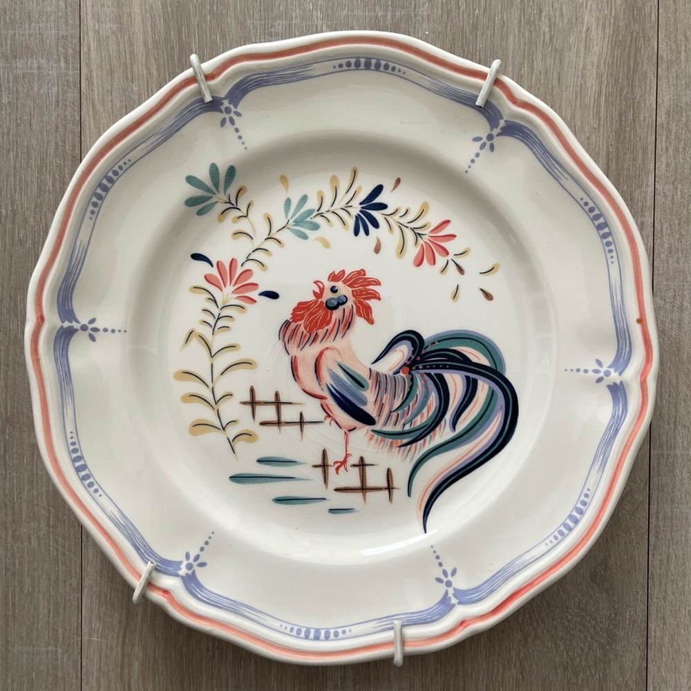 Longchamp France, Chanticleer Rooster Plate Howard’s Kaplan French Country Store